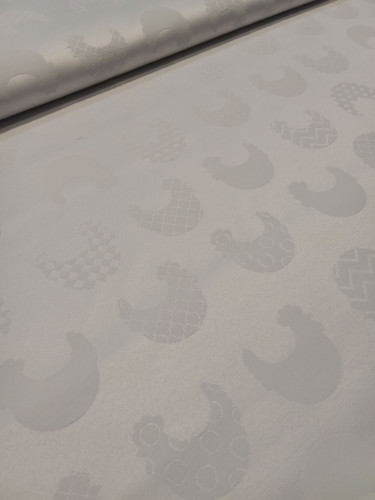 TKANINA  OBRUSOWA WIELKANOCNA ROSTI 1A  KOLOR 1000 BIAŁY