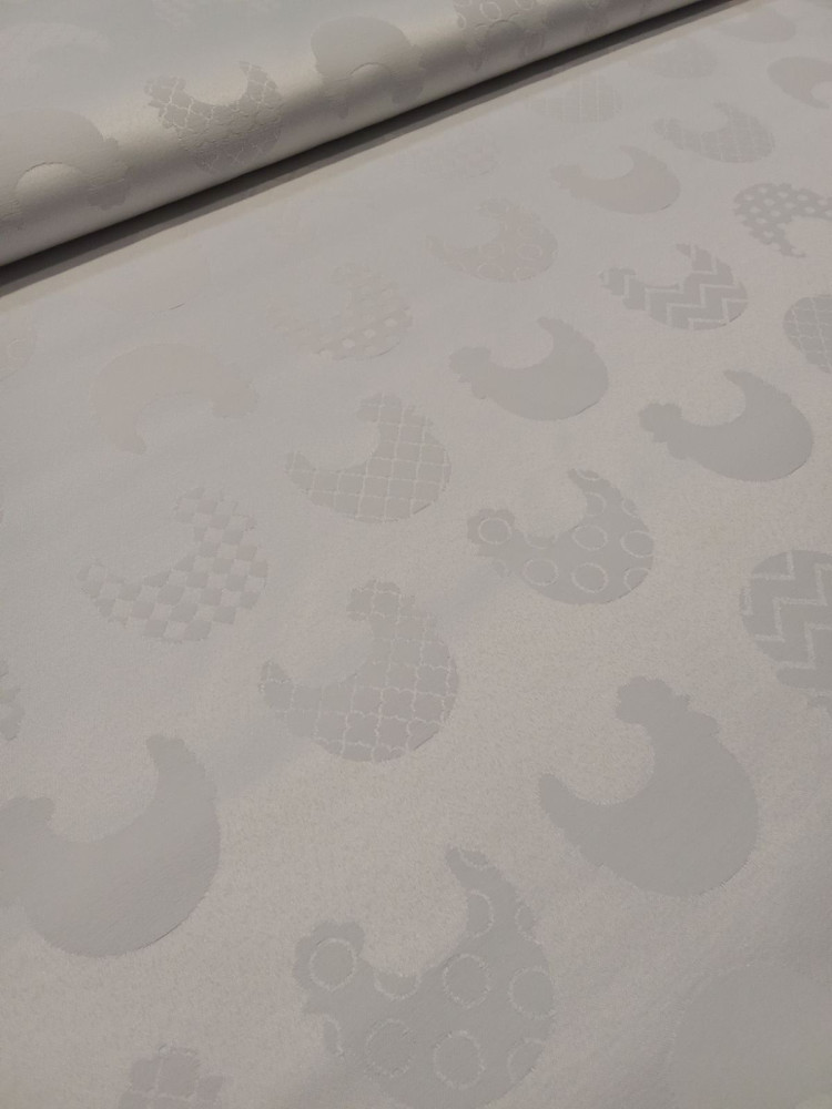 TKANINA  OBRUSOWA WIELKANOCNA ROSTI 1A  KOLOR 1000 BIAŁY