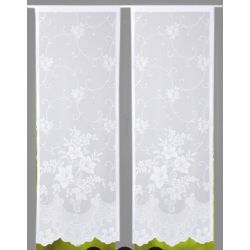 Komplet dwóch paneli żakardowych białych, nr 2040 / 0000