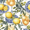 TKANINA APEROL OLIWKI I CYTRYNY DRUK 1705