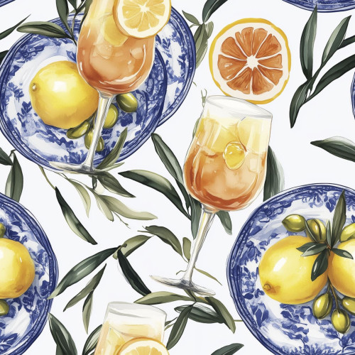 Wzór APEROL i CYTRYNY DRUK 1700