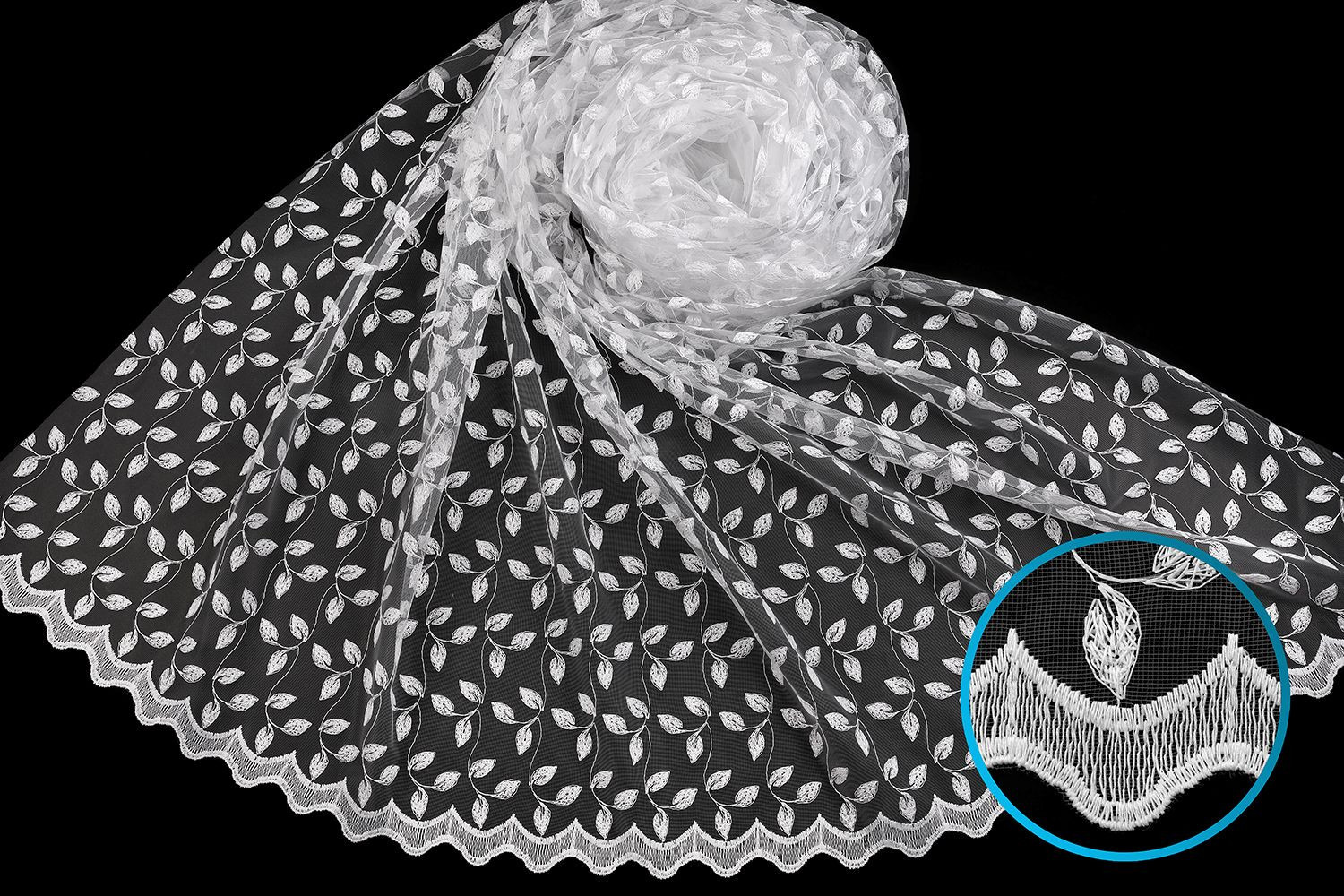 FIRANA HAFTOWANA NIKA/280 kol.DM94 biały FIRANA HAFTOWANA NIKA/280 kol.DM94 biały