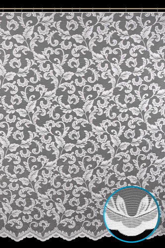 FIRANA ŻAKARDOWA LINDO/175 kolor biały