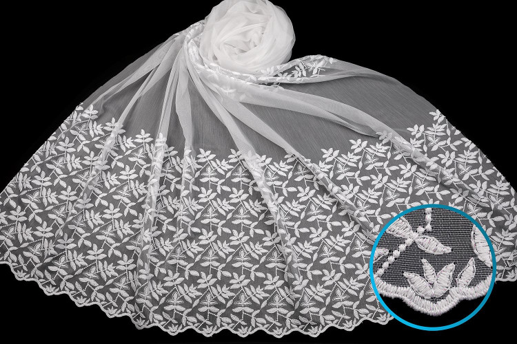 FIRANA HAFTOWANA KARIN/200 kolor off white