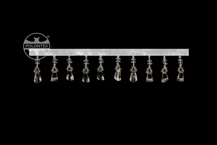 TAŚMA OZDOBNA DO FIRAN 4617/wysokość 3cm KOLOR BIAŁY