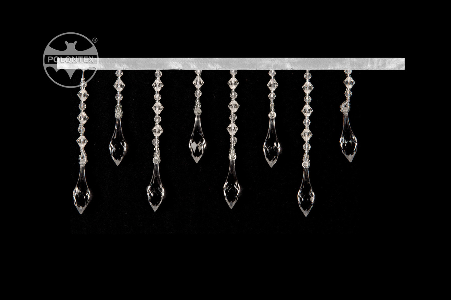 TAŚMA OZDOBNA DO FIRAN 3676/wysokość 12cm KOLOR BIAŁY