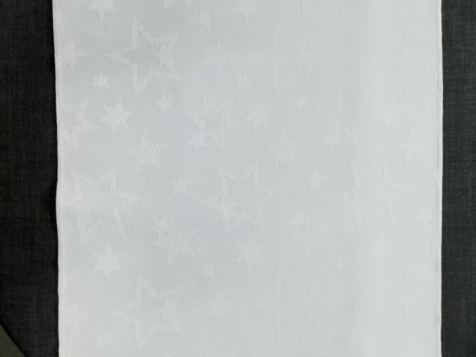 Obrus świąteczny biały  tkanina COSMO LOFT